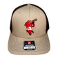 Arkansas Razorbacks Baseball Ribby 3D Snapback Trucker Hat- Tan/ Coffee