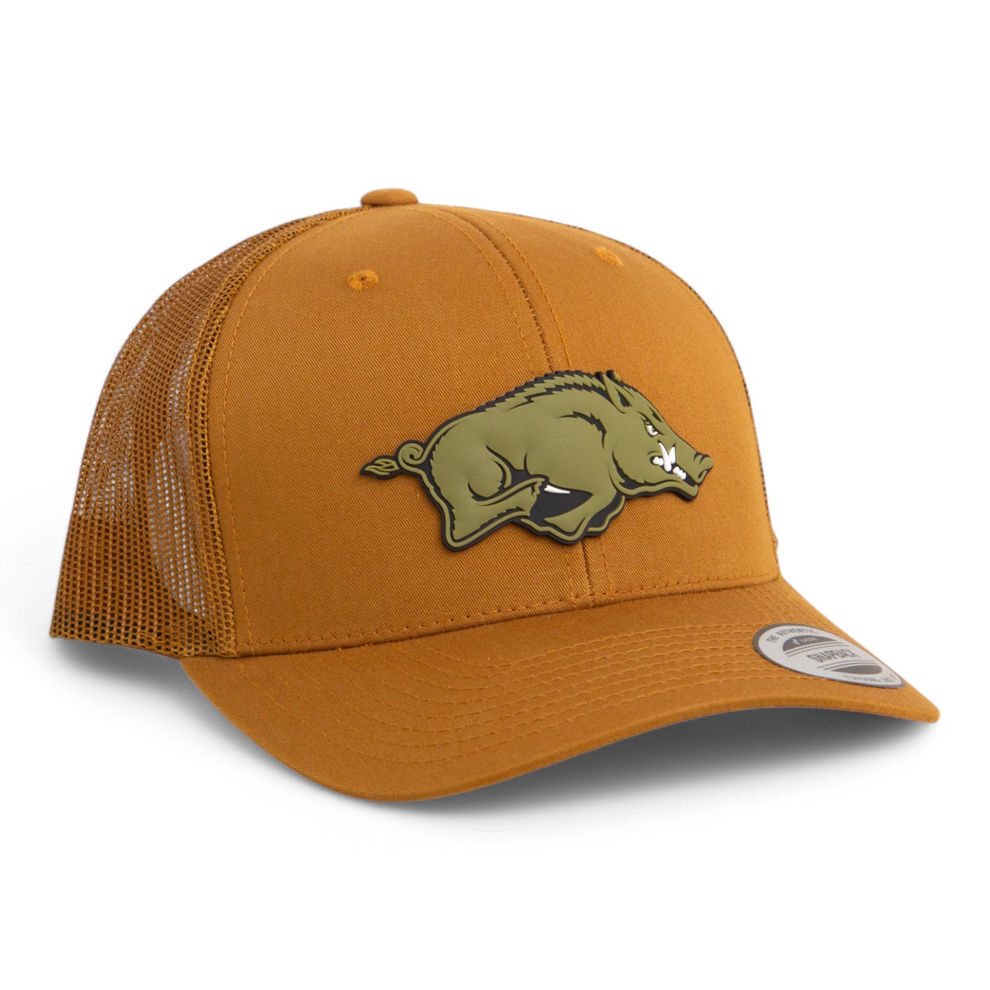 Arkansas Razorbacks Loden Edition 3D YP Snapback Trucker Hat- Caramel