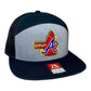 Atlanta Braves Tomahawk 3D Snapback Seven-Panel Flat Bill Trucker Hat- Heather Grey/ Black