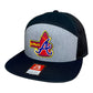 Atlanta Braves Tomahawk 3D Snapback Seven-Panel Flat Bill Trucker Hat- Heather Grey/ Black