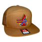 Atlanta Braves Tomahawk 3D Snapback Seven-Panel Flat Bill Trucker Hat- Caramel