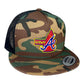 Atlanta Braves Tomahawk 3D YP Snapback Flat Bill Trucker Hat- Army Camo/ Black