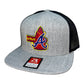 Atlanta Braves Tomahawk 3D Wool Blend Flat Bill Hat- Heather Grey/ Black