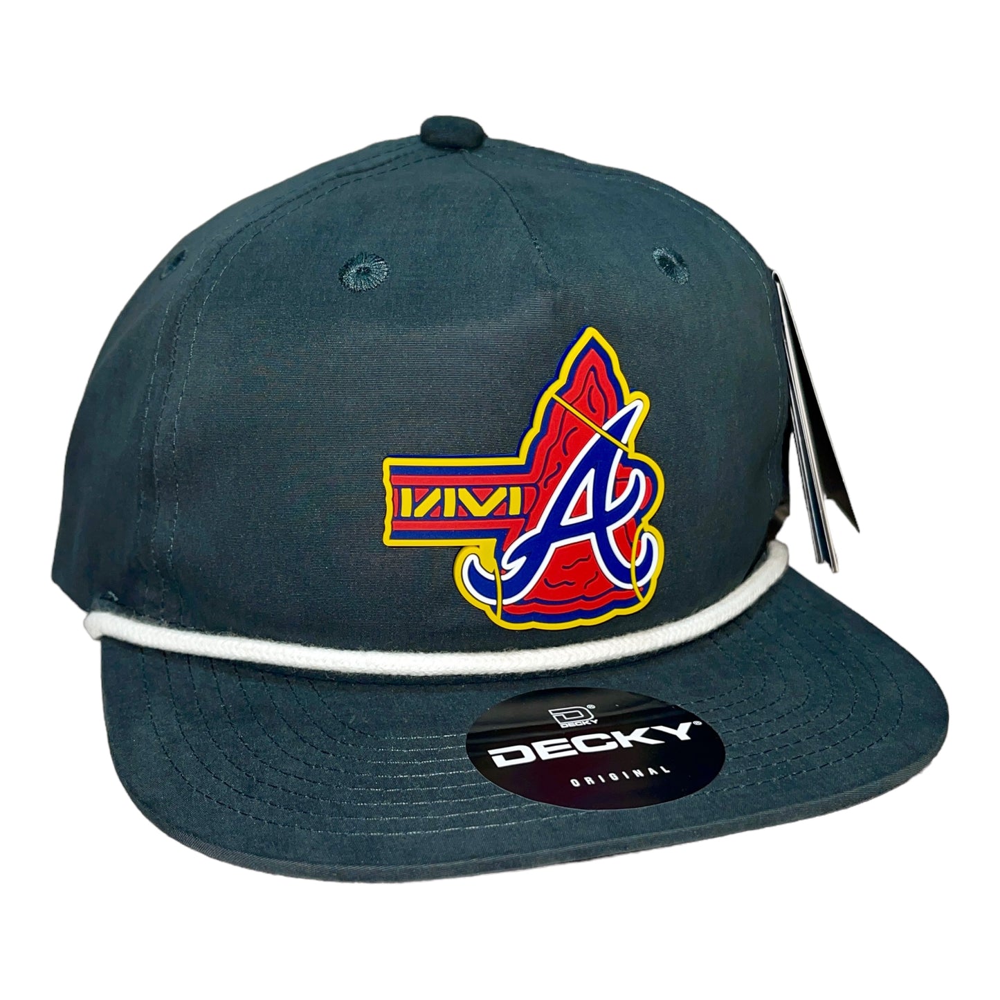 Atlanta Braves Tomahawk 3D Classic Rope Hat- Charcoal/ White