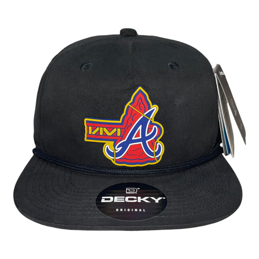 Atlanta Braves Tomahawk 3D Classic Rope Hat- Black