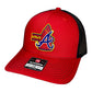 Atlanta Braves Tomahawk 3D Snapback Trucker Hat- Red/ Black