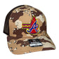 Atlanta Braves Tomahawk 3D Snapback Trucker Hat- Desert Camo/ Brown
