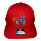 Atlanta Braves Tomahawk 3D Snapback Trucker Hat- Red