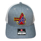 Atlanta Braves Tomahawk 3D Snapback Trucker Hat- Heather Grey/ White