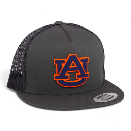 Auburn Tigers 3D YP Snapback Flat Bill Trucker Hat- Charcoal/ Black