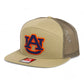 Auburn Tigers 3D Snapback Seven-Panel Flat Bill Trucker Hat- Pale Loden