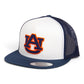 Auburn Tigers 3D YP Snapback Flat Bill Trucker Hat- White/ Navy