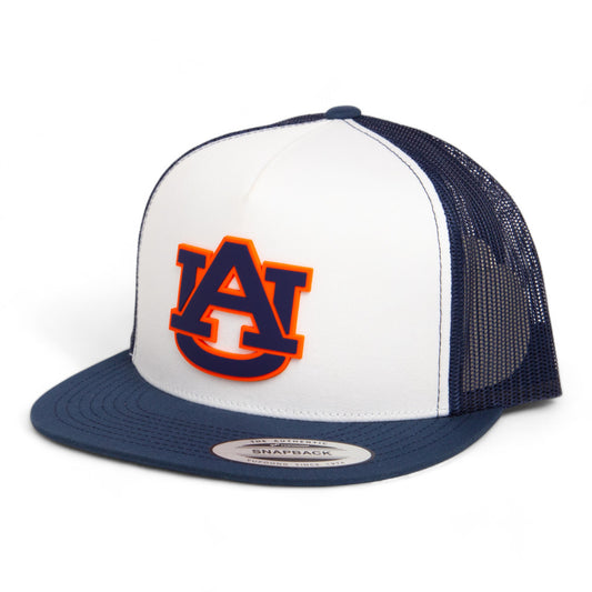 Auburn Tigers 3D YP Snapback Flat Bill Trucker Hat- White/ Navy