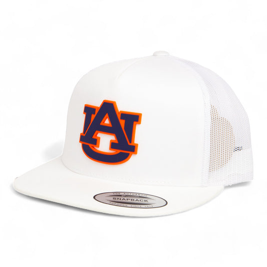 Auburn Tigers 3D YP Snapback Flat Bill Trucker Hat- White