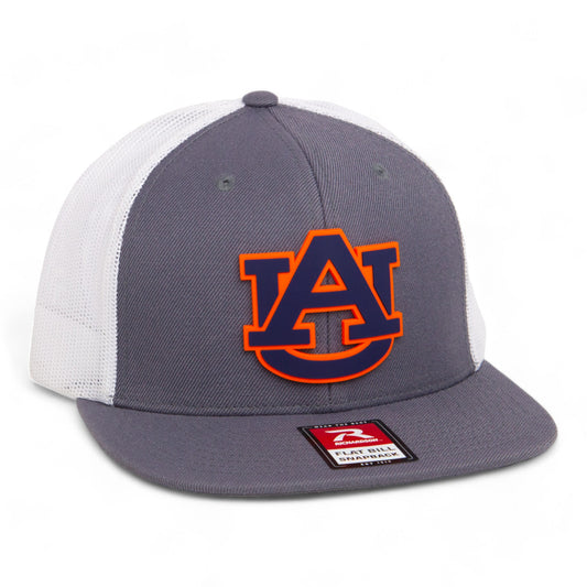 Auburn Tigers 3D Wool Blend Flat Bill Hat- Charcoal/ White