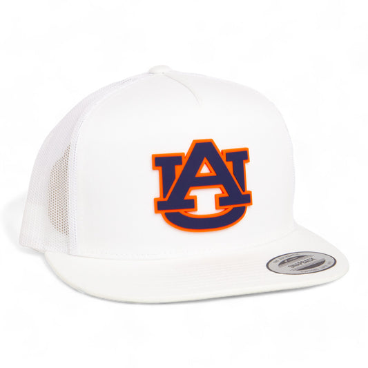 Auburn Tigers 3D YP Snapback Flat Bill Trucker Hat- White