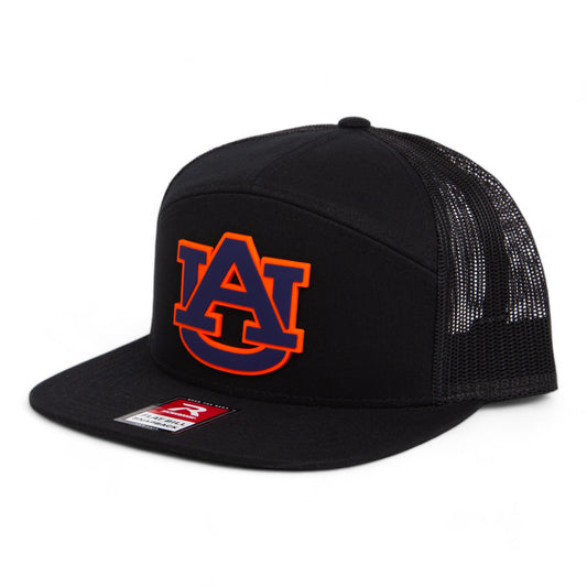 Auburn Tigers 3D Snapback Seven-Panel Flat Bill Trucker Hat- Black