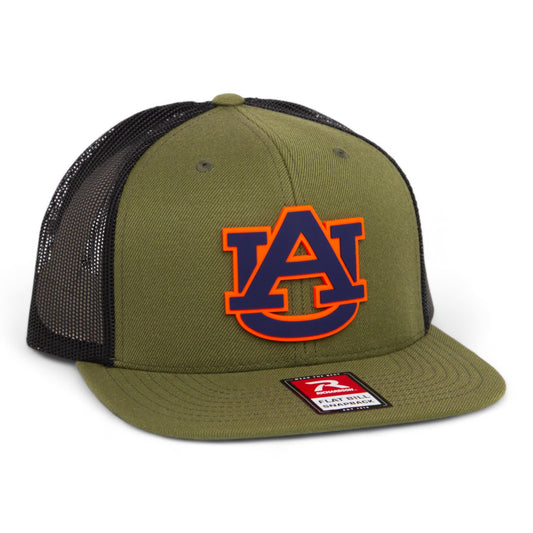 Auburn Tigers 3D Wool Blend Flat Bill Hat- Loden/ Black