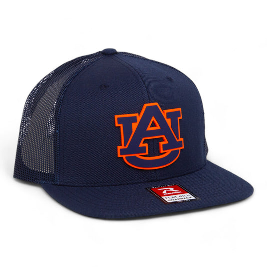 Auburn Tigers 3D Wool Blend Flat Bill Hat- Navy