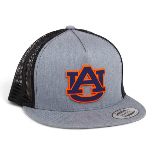 Auburn Tigers 3D YP Snapback Flat Bill Trucker Hat- Heather Grey/ Black