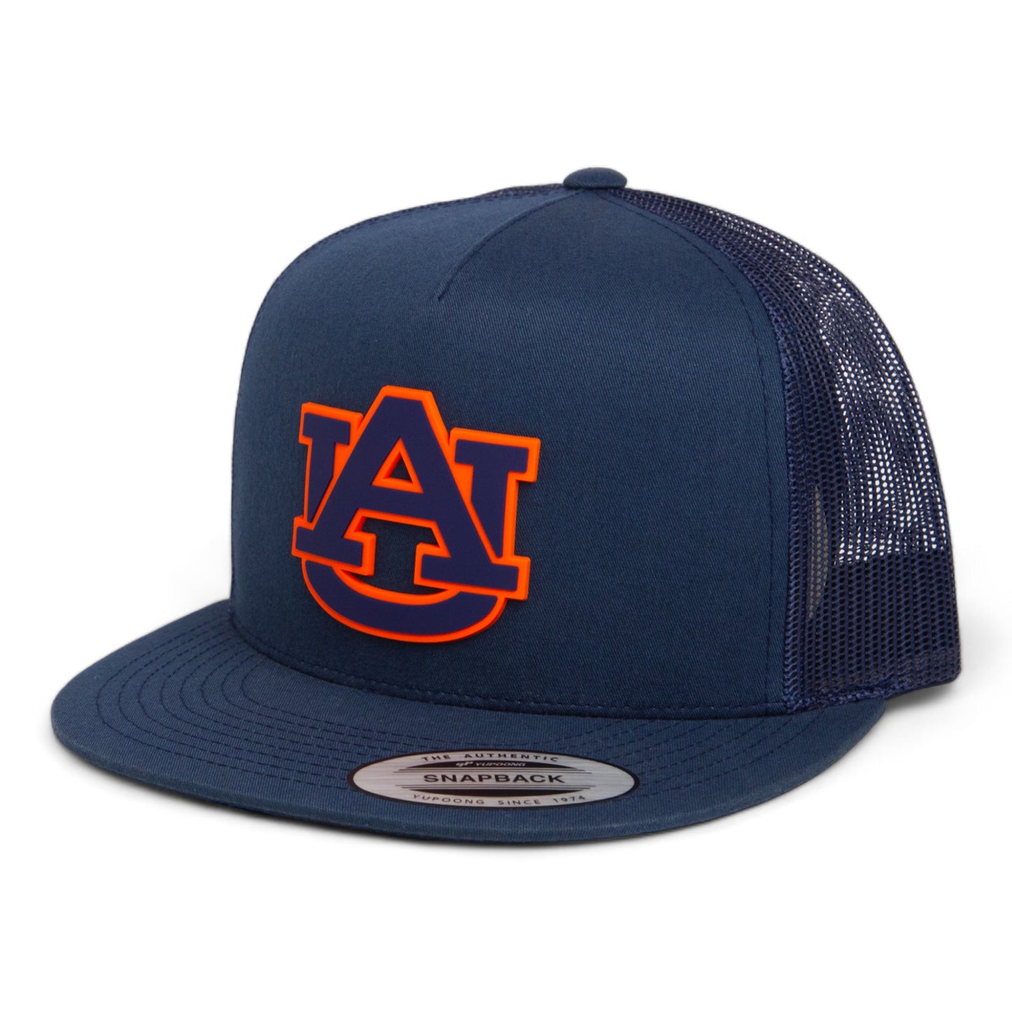 Auburn Tigers 3D YP Snapback Flat Bill Trucker Hat- Navy