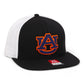 Auburn Tigers 3D Wool Blend Flat Bill Hat- Black/ White