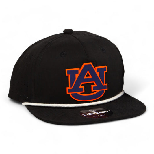 Auburn Tigers 3D Perforated Rope Hat- Black/ White