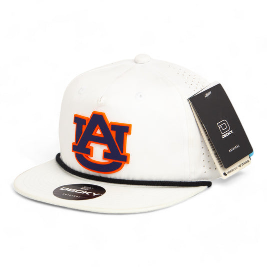 Auburn Tigers 3D Perforated Rope Hat- White/ Black