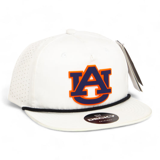 Auburn Tigers 3D Perforated Rope Hat- White/ Black