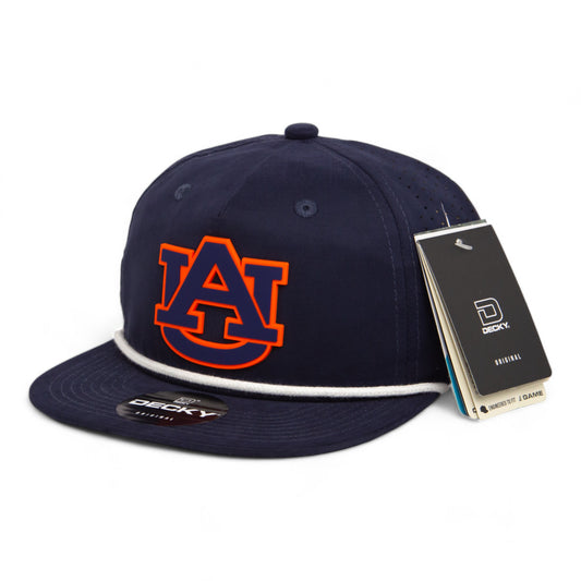 Auburn Tigers 3D Perforated Rope Hat- Navy/ White