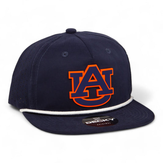 Auburn Tigers 3D Perforated Rope Hat- Navy/ White