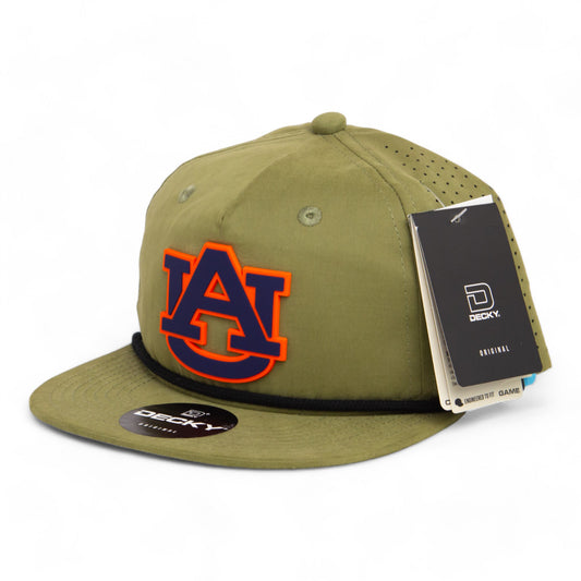 Auburn Tigers 3D Perforated Rope Hat- Loden/ Black