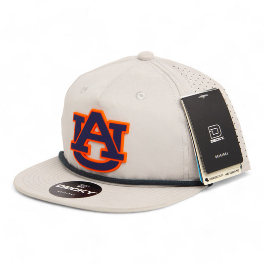 Auburn Tigers 3D Perforated Rope Hat- Grey/ Charcoal