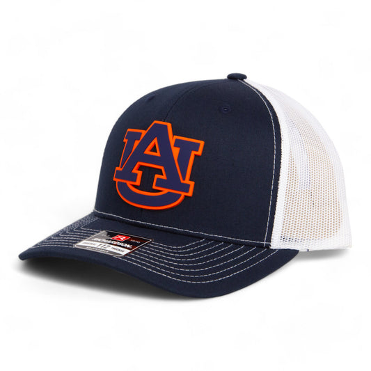 Auburn Tigers 3D Snapback Trucker Hat- Navy/ White