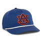 Auburn Tigers 3D Five Panel Classic Rope Hat- Light Blue/ White