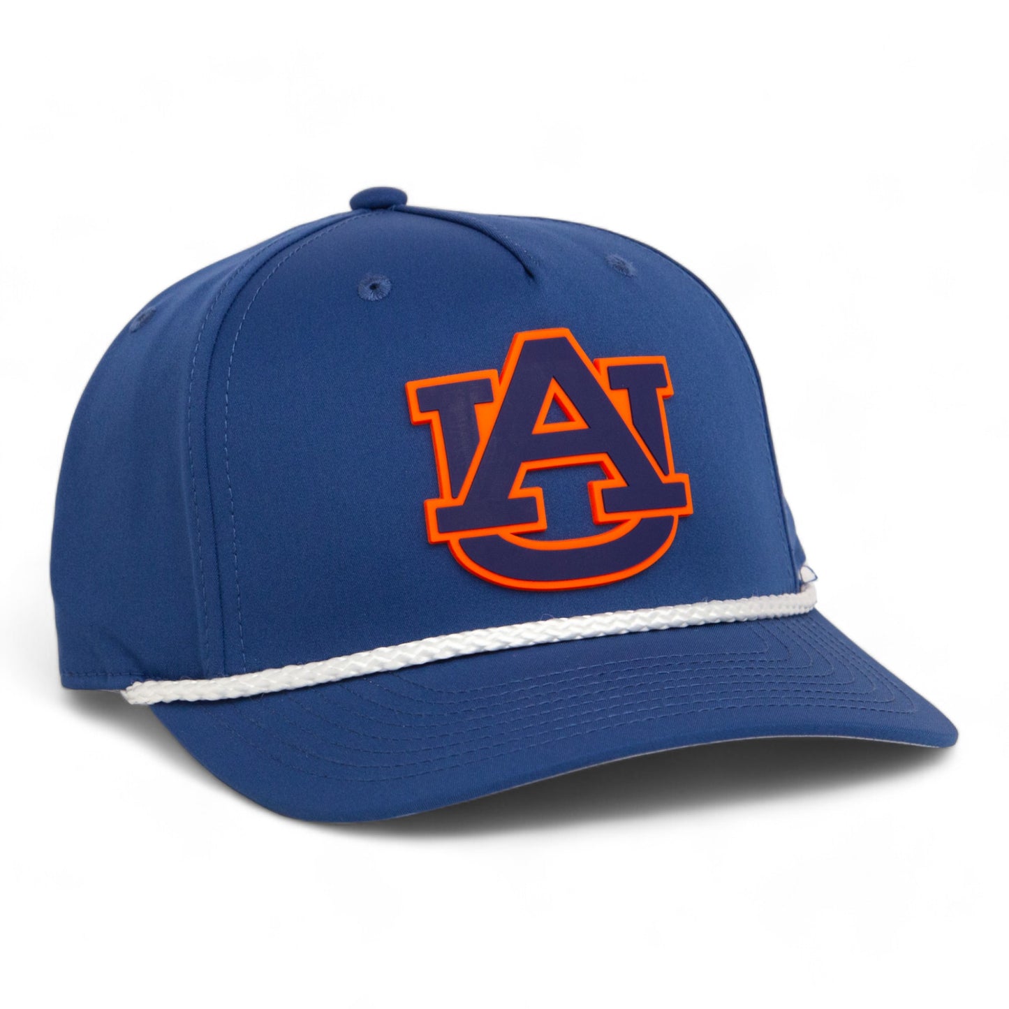 Auburn Tigers 3D Five Panel Classic Rope Hat- Light Blue/ White