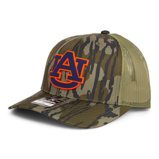 Auburn Tigers 3D Snapback Trucker Hat- Mossy Oak Bottomland/ Loden