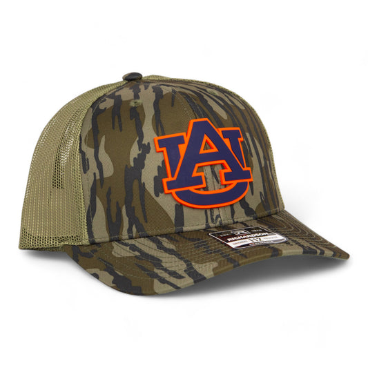 Auburn Tigers 3D Snapback Trucker Hat- Mossy Oak Bottomland/ Loden