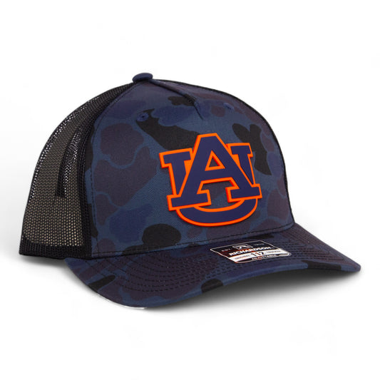 Auburn Tigers 3D Snapback Trucker Hat- Admiral Duck Camo/ Black