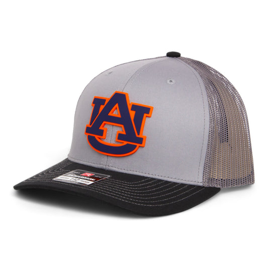 Auburn Tigers 3D Snapback Trucker Hat- Grey/ Charcoal/ Black