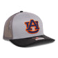 Auburn Tigers 3D Snapback Trucker Hat- Grey/ Charcoal/ Black