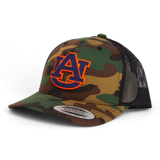 Auburn Tigers 3D YP Snapback Trucker Hat- Army Camo/ Black