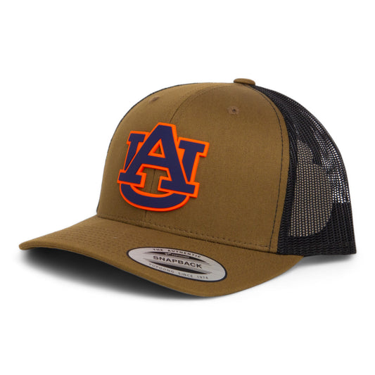 Auburn Tigers 3D YP Snapback Trucker Hat- Coyote/ Black