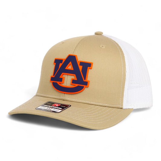 Auburn Tigers 3D Snapback Trucker Hat- Tan/ White