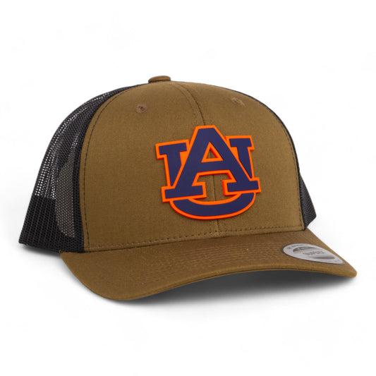 Auburn Tigers 3D YP Snapback Trucker Hat- Coyote/ Black