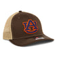 Auburn Tigers 3D Snapback Trucker Hat- Brown/ Tan