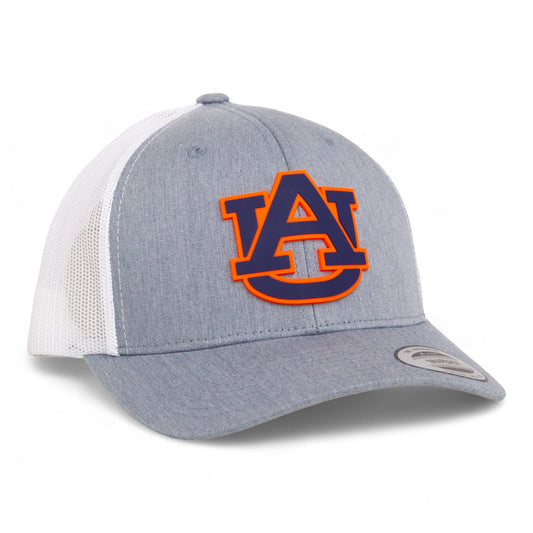 Auburn Tigers 3D YP Snapback Trucker Hat- Heather Grey/ White