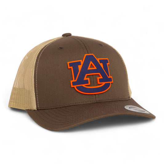 Auburn Tigers 3D YP Snapback Trucker Hat- Brown/ Tan