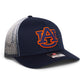 Auburn Tigers 3D Snapback Trucker Hat- Navy Fade