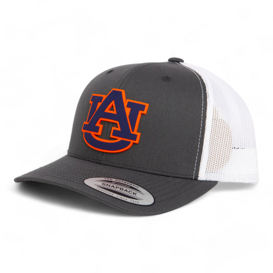 Auburn Tigers 3D YP Snapback Trucker Hat- Charcoal/ White